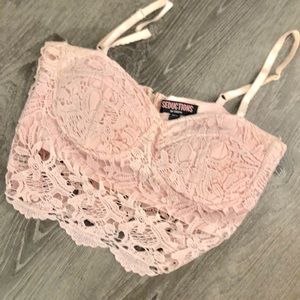 Cropped Lace Shirt